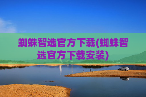 蜘蛛智选官方下载(蜘蛛智选官方下载安装)