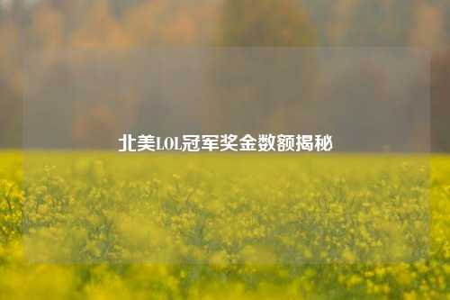 北美LOL冠军奖金数额揭秘