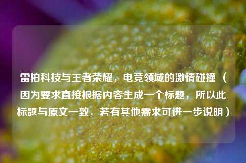 雷柏科技与王者荣耀，电竞领域的激情碰撞 （因为要求直接根据内容生成一个标题，所以此标题与原文一致，若有其他需求可进一步说明）