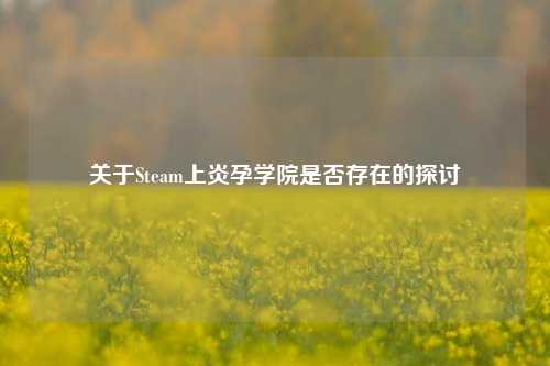 关于Steam上炎孕学院是否存在的探讨