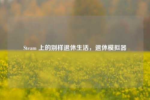 Steam 上的别样退休生活，退休模拟器