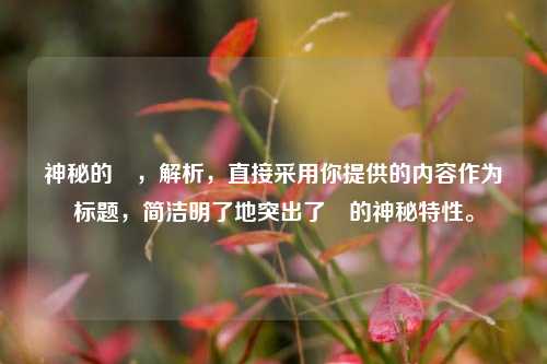 神秘的鉲，解析，直接采用你提供的内容作为标题，简洁明了地突出了鉲的神秘特性。