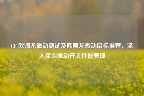 CF 欧姆龙微动测试及欧姆龙微动鼠标推荐,深入探究微动开关性能表现