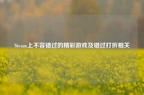 Steam上不容错过的精彩游戏及错过打折相关