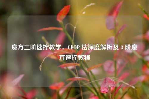 魔方三阶速拧教学,CFOP 法深度解析及 3 阶魔方速拧教程