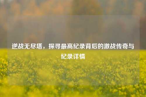 逆战无尽塔,探寻更高纪录背后的激战传奇与纪录详情