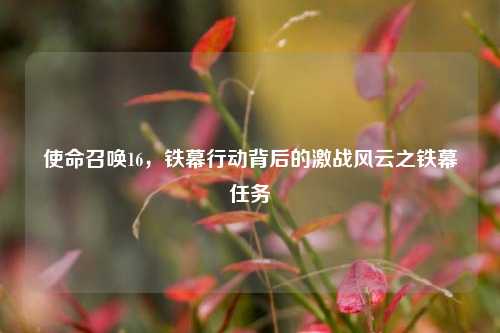 使命召唤16,铁幕行动背后的激战风云之铁幕任务