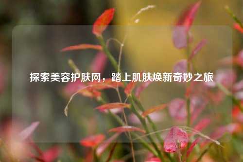 探索美容护肤网，踏上肌肤焕新奇妙之旅