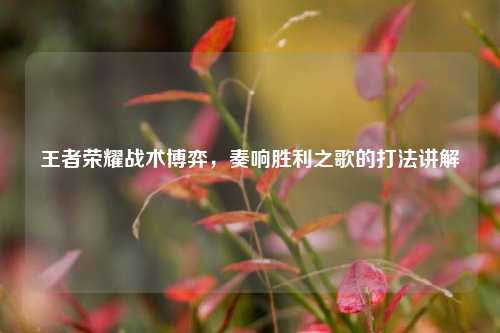 王者荣耀战术博弈,奏响胜利之歌的打法讲解