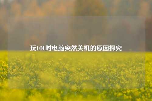 玩LOL时电脑突然关机的原因探究