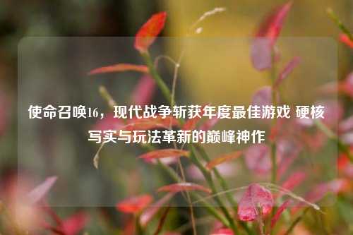 使命召唤16，现代战争斩获年度最佳游戏 硬核写实与玩法革新的巅峰神作