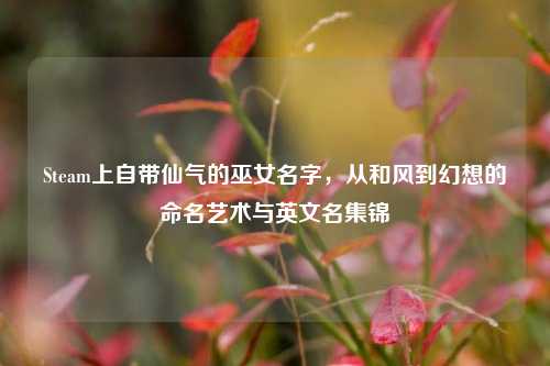 Steam上自带仙气的巫女名字,从和风到幻想的命名艺术与英文名集锦