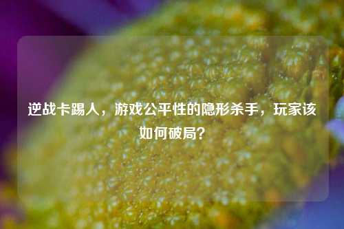 逆战卡踢人,游戏公平性的隐形杀手,玩家该如何破局?