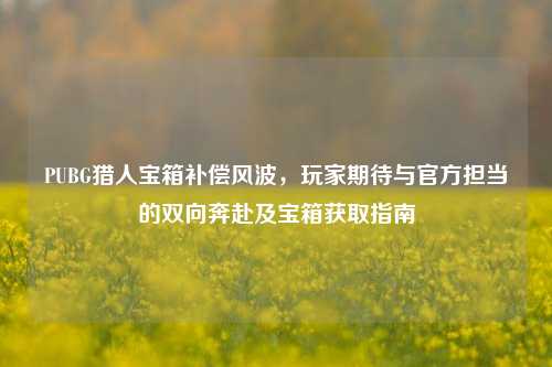 PUBG猎人宝箱补偿风波,玩家期待与官方担当的双向奔赴及宝箱获取指南