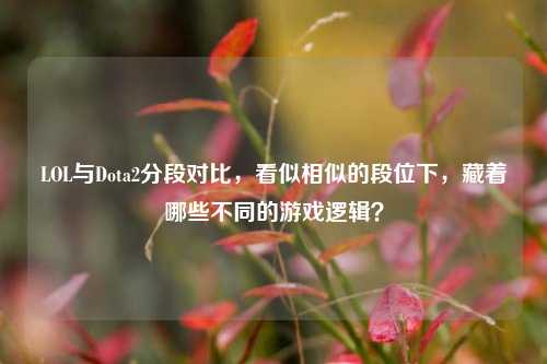LOL与Dota2分段对比,看似相似的段位下,藏着哪些不同的游戏逻辑?