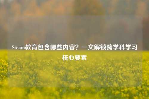 Steam教育包含哪些内容？一文解锁跨学科学习核心要素