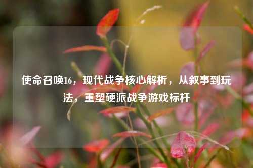 使命召唤16，现代战争核心解析，从叙事到玩法，重塑硬派战争游戏标杆
