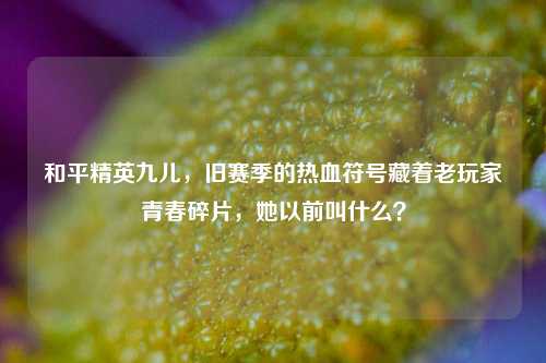 和平精英九儿,旧赛季的热血符号藏着老玩家青春碎片,她以前叫什么?