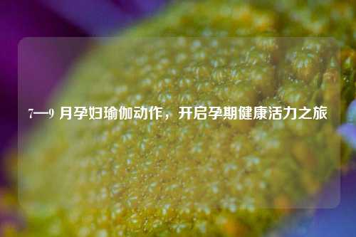 7—9 月孕妇瑜伽动作,开启孕期健康活力之旅