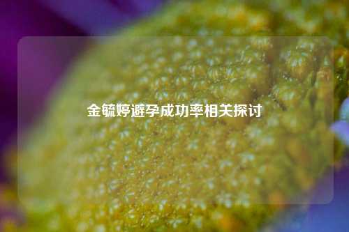 金毓婷避孕成功率相关探讨