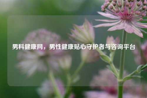 男科健康网,男性健康贴心守护者与咨询平台