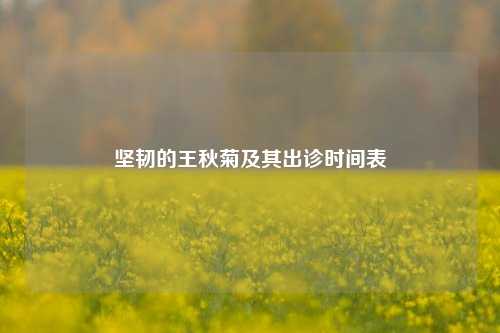坚韧的王秋菊及其出诊时间表