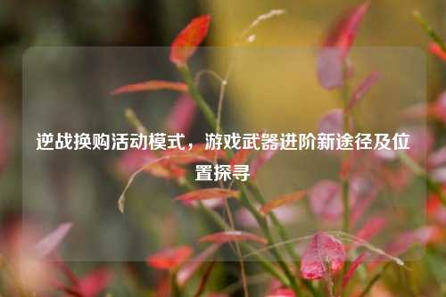 逆战换购活动模式,游戏武器进阶新途径及位置探寻